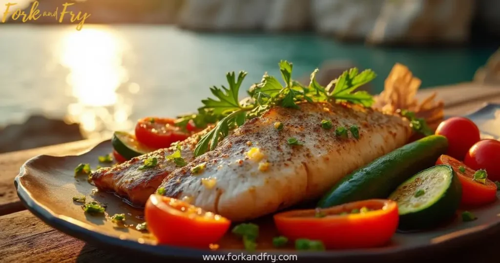 Fresh grouper fillets laid out on a cutting board, prepared for seasoning.