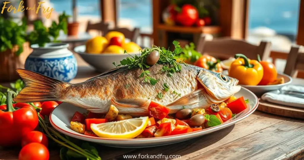 A mix of diced tomatoes, olives, capers, and garlic, bursting with Mediterranean flavors.