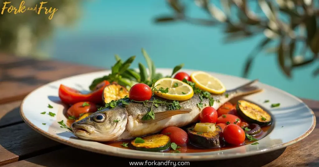 Grouper fillets generously seasoned with aromatic Mediterranean spices, ready for cooking.