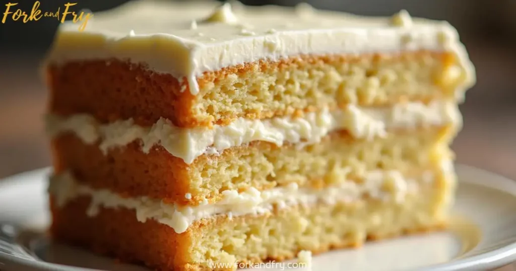 Close-up of authentic Smith Island cake layers with rich frosting, highlighting the intricate stacking and delicate textures of Maryland’s iconic dessert