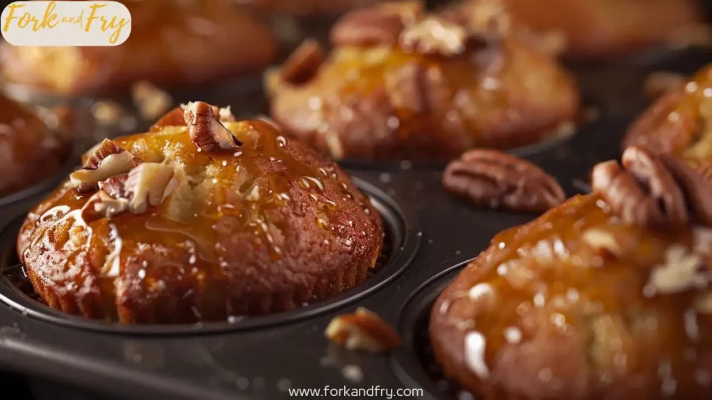 Golden Baklava Muffins with Honey Drizzle