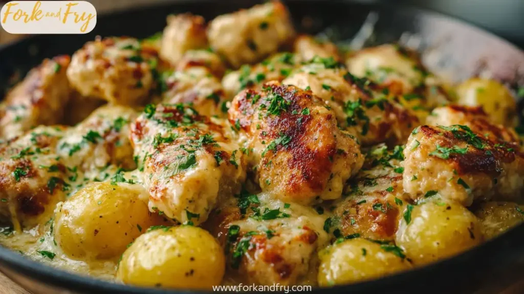 Garlic Parmesan Chicken with Crispy Roasted Potatoes on a Sheet Pan