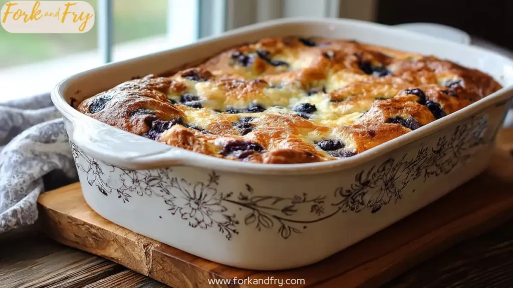 Blueberry Buttermilk Pancake Casserole Bake