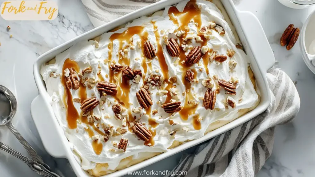 Southern Butter Pecan Praline Poke Cake