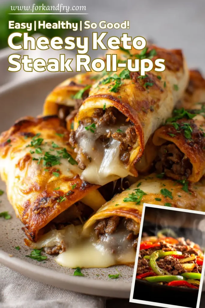 Cheesy Keto Beef Roll-Ups