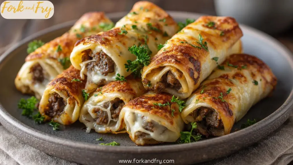 Keto Philly Cheesesteak Cheese Rolls