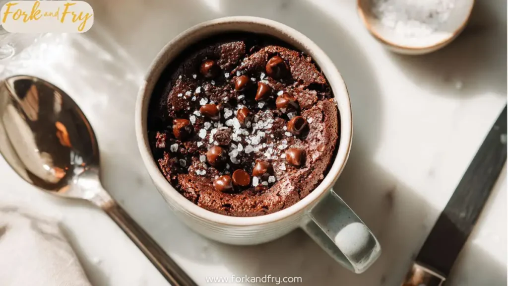 Gluten-Free Cottage Cheese Microwave Brownie with Chocolate Chips