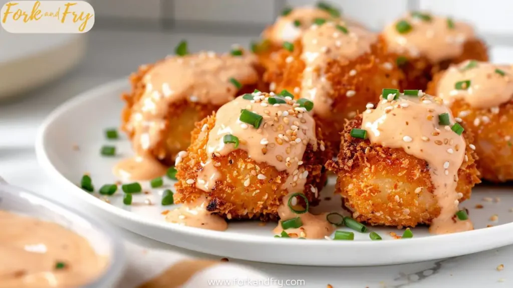 Crispy Spicy Salmon Bites with Bang Bang Sauce