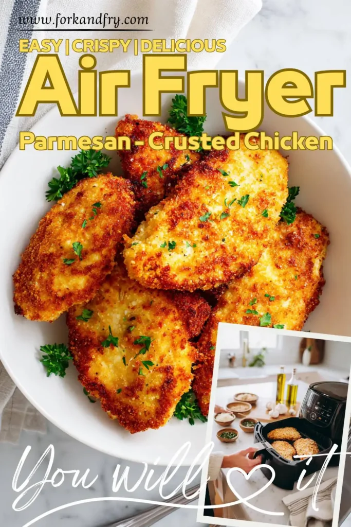 Crispy Parmesan Chicken Prepped for Air Frying Crispy Parmesan Chicken Prepped for Air Frying