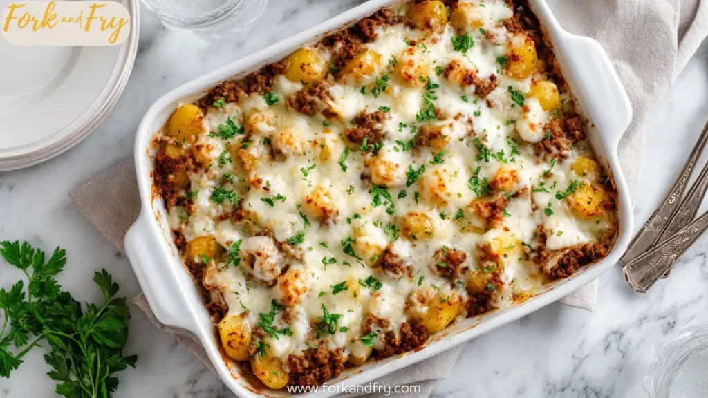 Cheesy Ground Beef & Potato Casserole