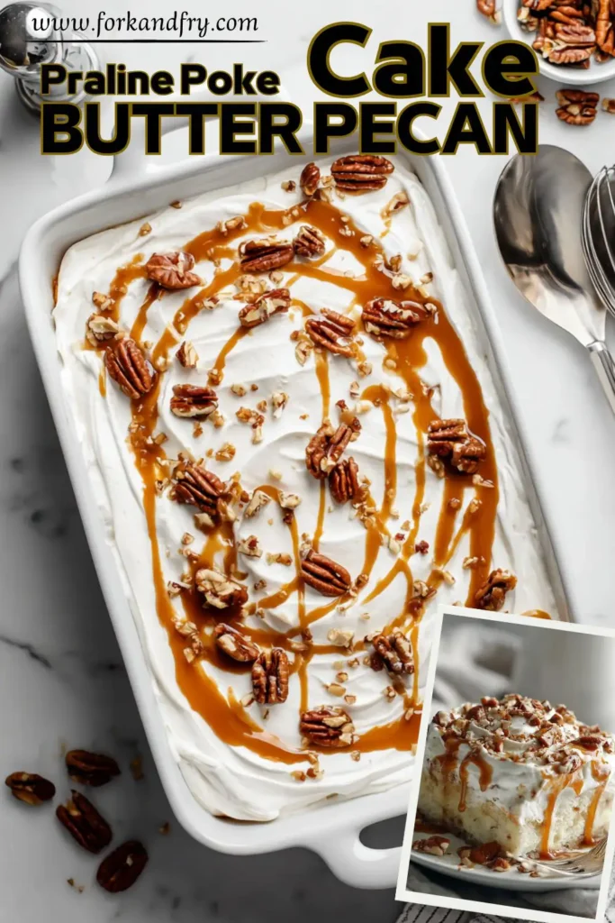 Homemade Pecan Praline Sheet Cake