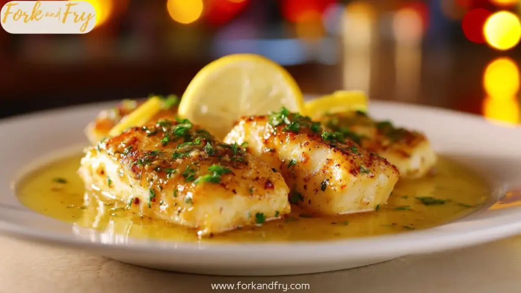 Lemon Butter Fish Fillet with Garlic and Parsley