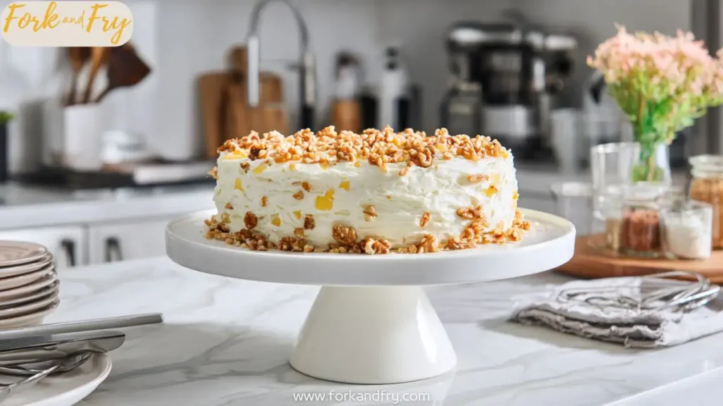 Moist Pineapple Carrot Cake with Cream Cheese Frosting – Two-Layer Tropical Dessert