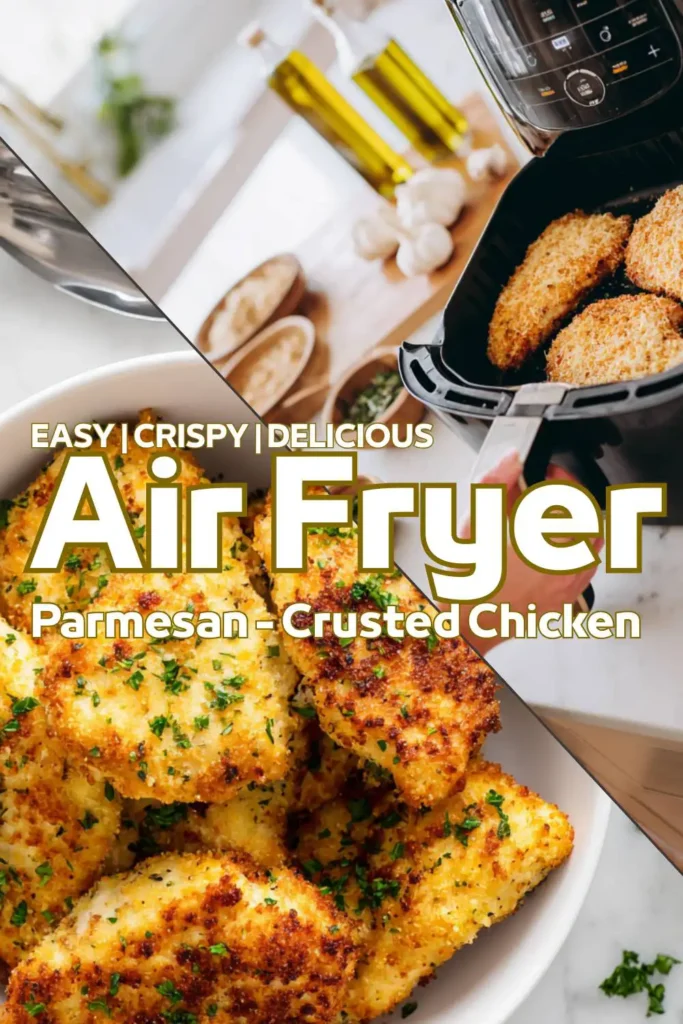 Placing Parmesan Chicken into the Air Fryer Placing Parmesan Chicken into the Air Fryer