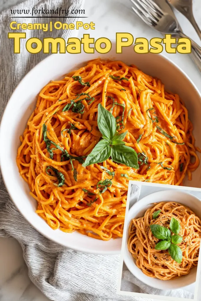 Quick Tomato Alfredo Pasta