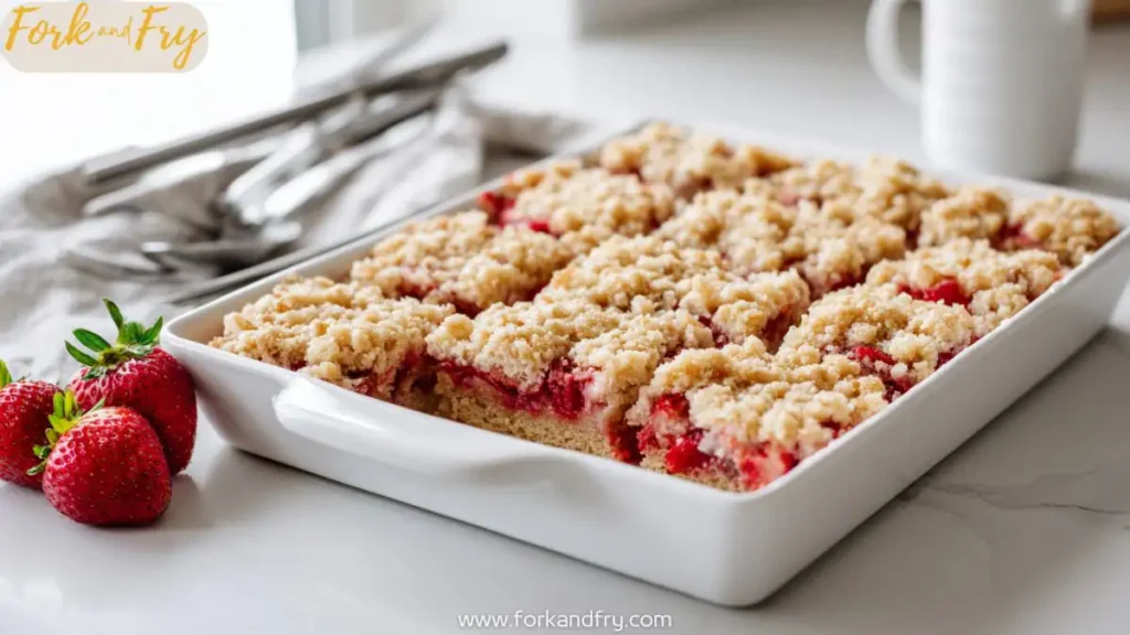 Strawberry Shortcake Bars with Crumb Topping
