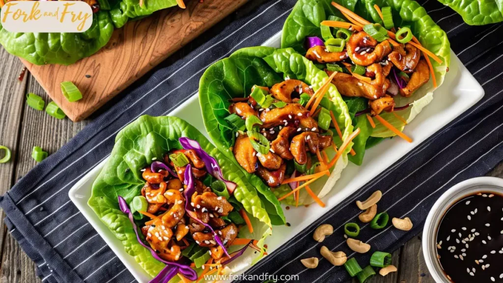 Teriyaki Chicken and Veggie Lettuce Wraps