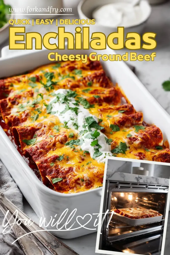 Weeknight Ground Beef Enchiladas with Cheese Weeknight Ground Beef Enchiladas with Cheese