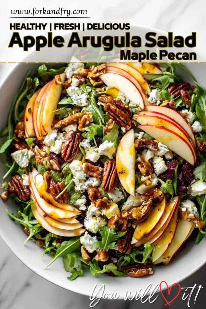 Goat Cheese Apple Arugula Salad with Balsamic Dressing