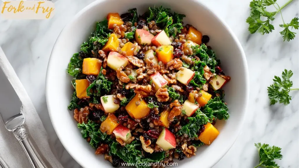 Autumn Kale Salad with Roasted Squash
