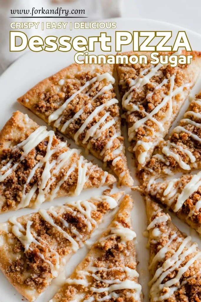 Cinnamon Crescent Roll Pizza Drizzled with Glaze Cinnamon Crescent Roll Pizza Drizzled with Glaze