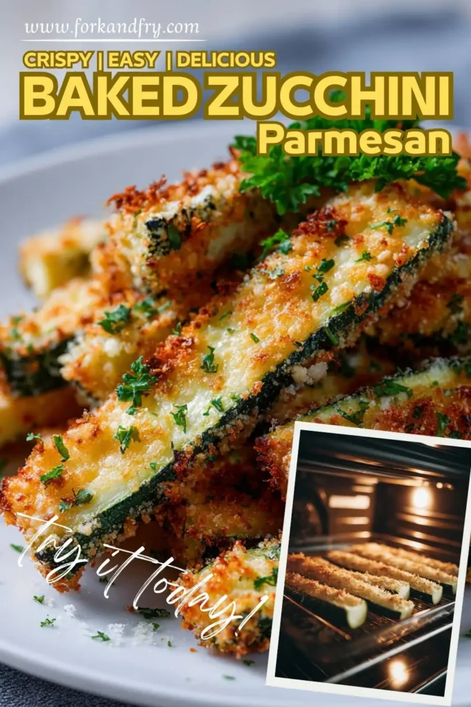 Zucchini with golden Parmesan crust