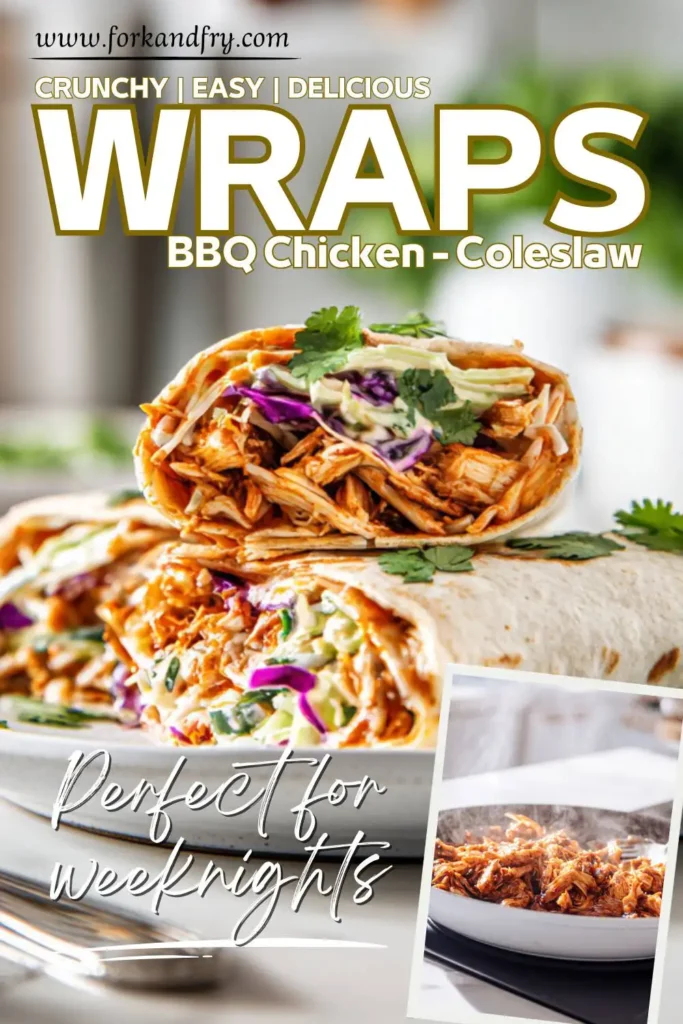 Cookout-Ready BBQ Chicken Slaw Wraps