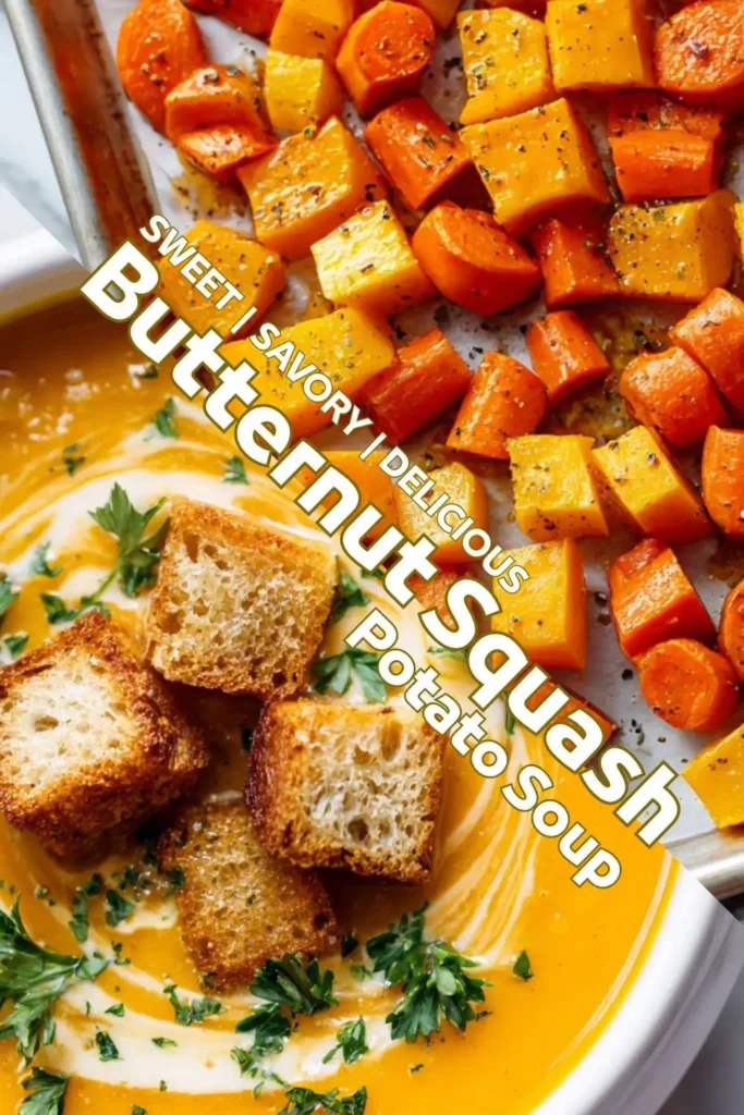 Cozy Fall Roasted Squash & Sweet Potato Soup