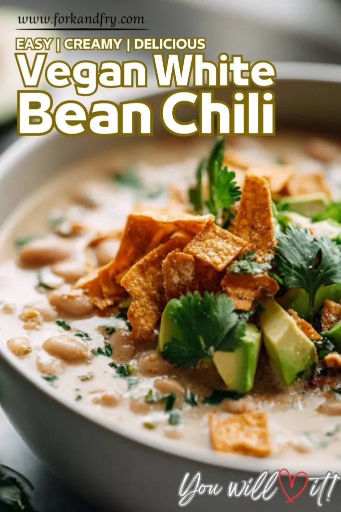 Creamy Vegan Chili with White Beans and Corn