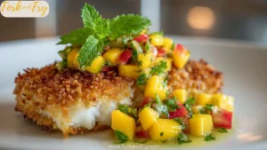 Crispy Coconut Fish with Mango Salsa