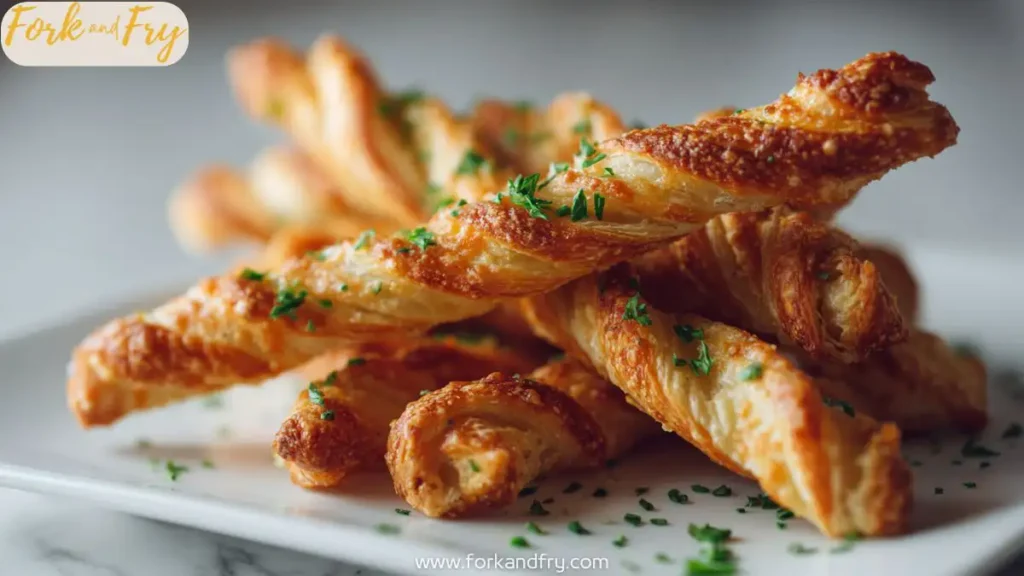 Crispy pizza twist sticks with tomato and cheese, baked until golden.