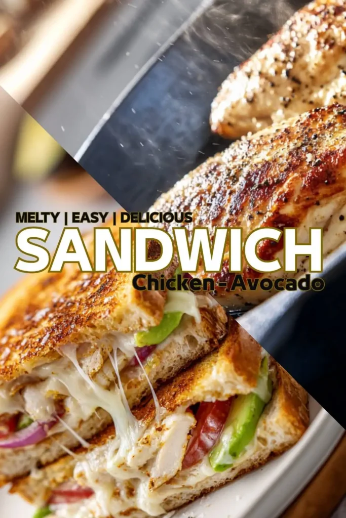 Easy Chicken Avocado Melt for Lunch or Dinner