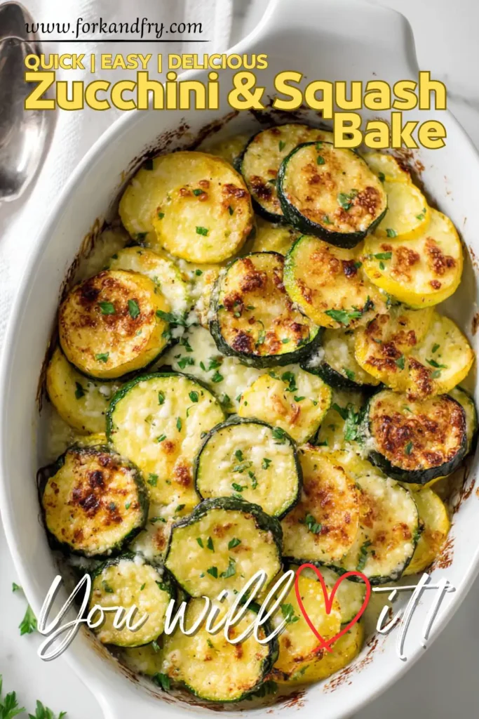 Easy Garlic Parmesan Summer Squash Bake