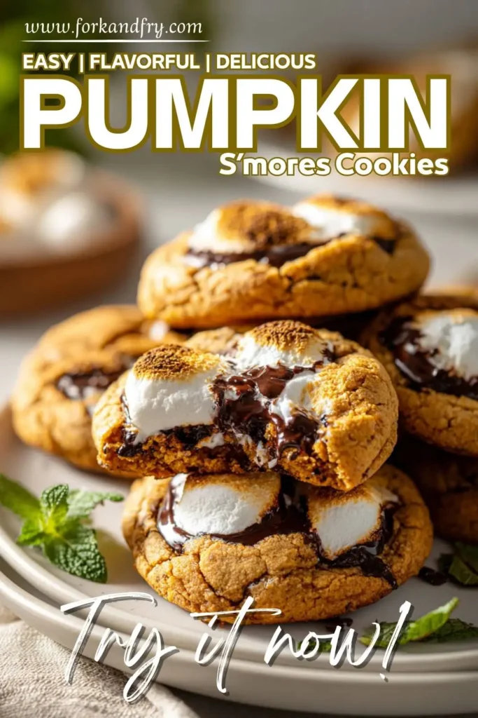 Easy Pumpkin S’mores Bars (Cookie Style!)