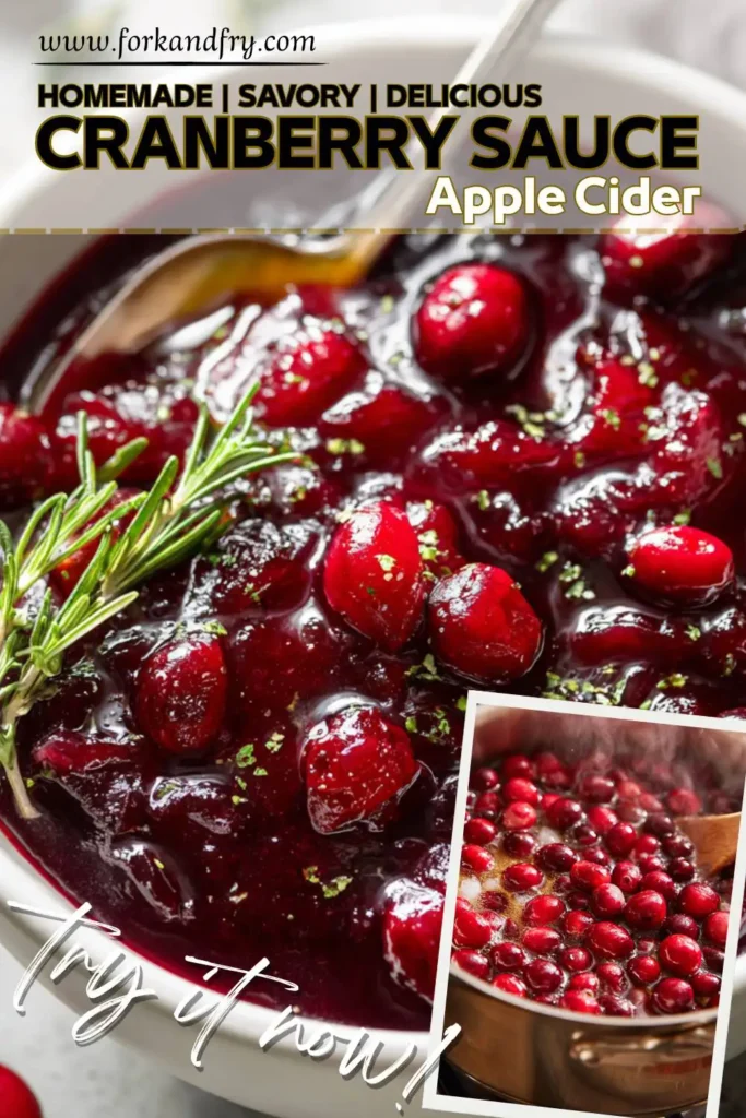 Fresh Cranberry Sauce with Apple Cider Fresh Cranberry Sauce with Apple Cider