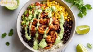 Grilled Shrimp Power Bowl with Avocado Crema