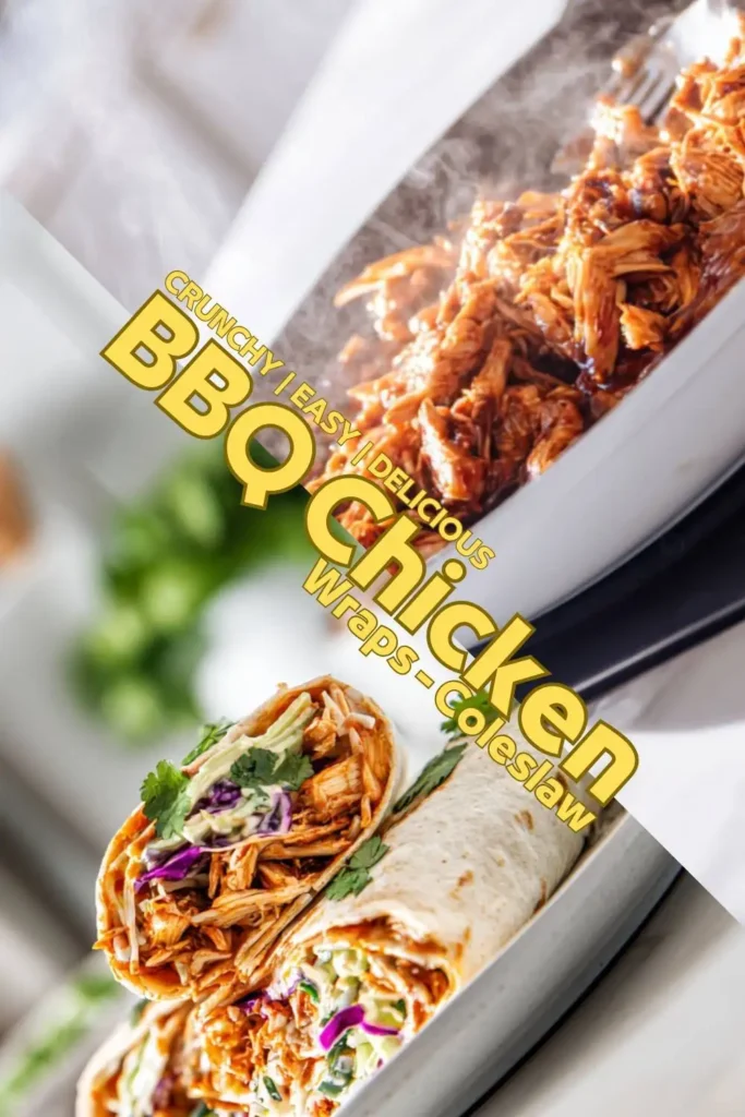 Healthy BBQ Chicken Wraps with Slaw