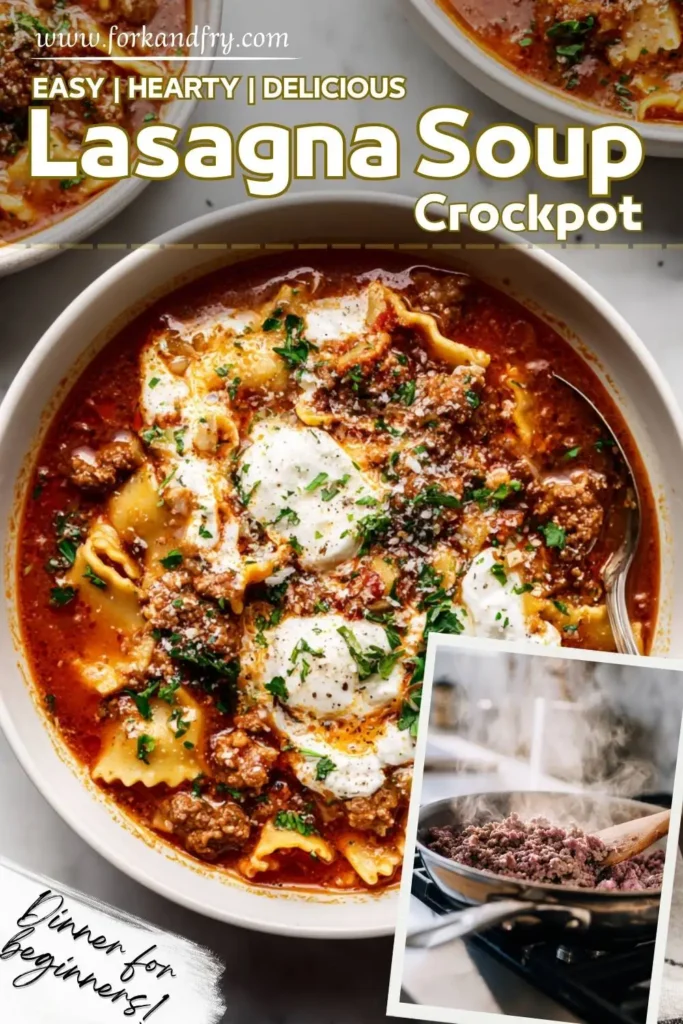 Hearty Weeknight Lasagna Soup Hearty Weeknight Lasagna Soup with Cheese Garnish