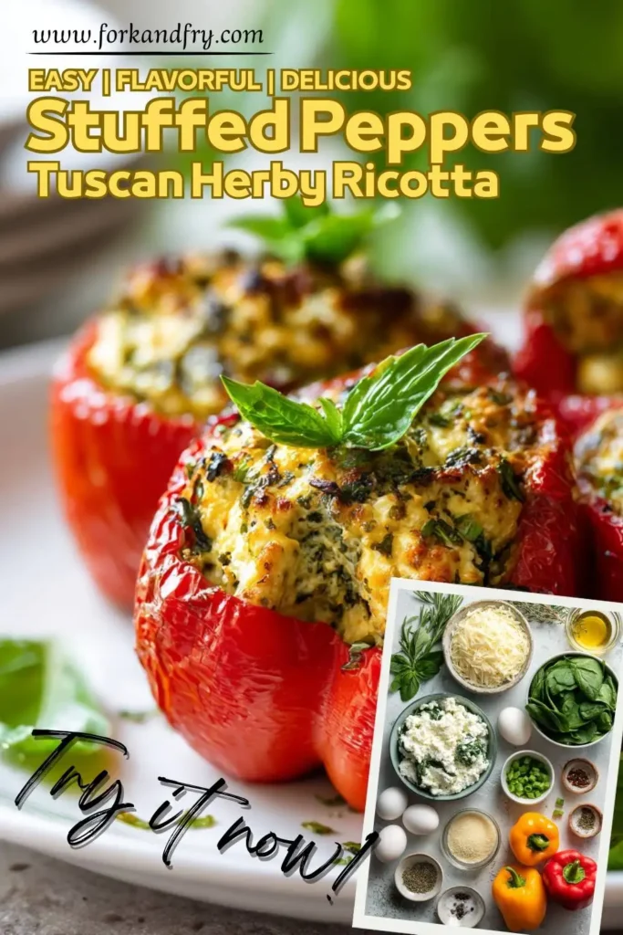 Herby Cheese Stuffed Bell Peppers – Weeknight Favorite