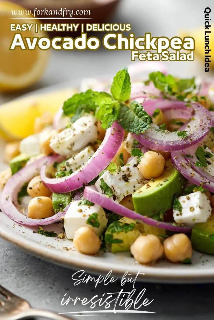 Mediterranean-style chickpea salad Mediterranean-style chickpea salad on a modern kitchen counter