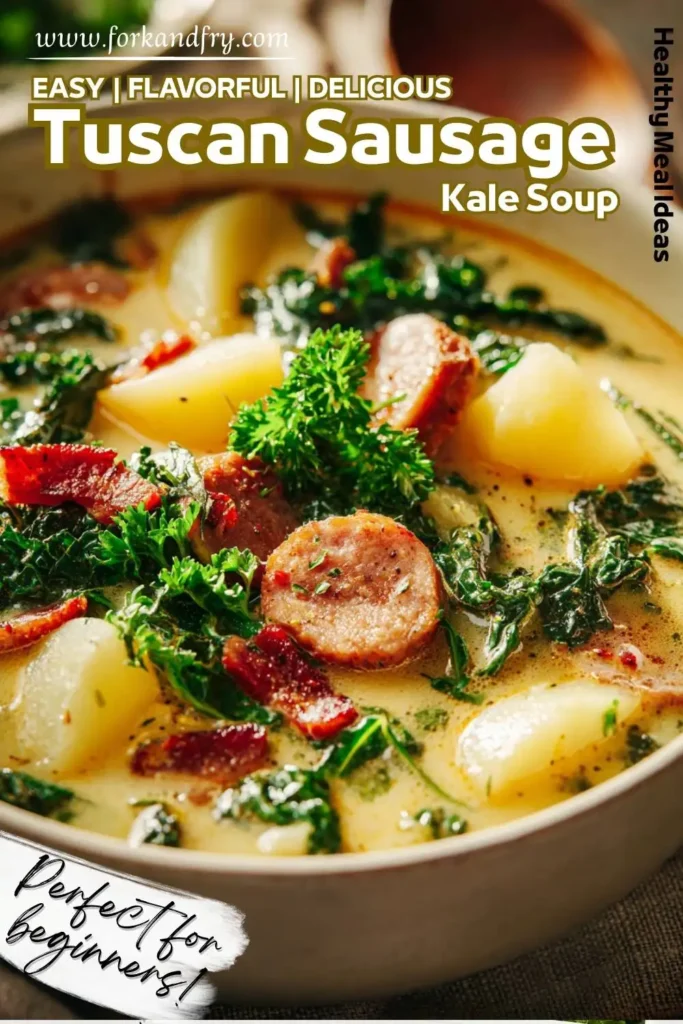 Olive Garden-style soup in creamy broth with beef sausage