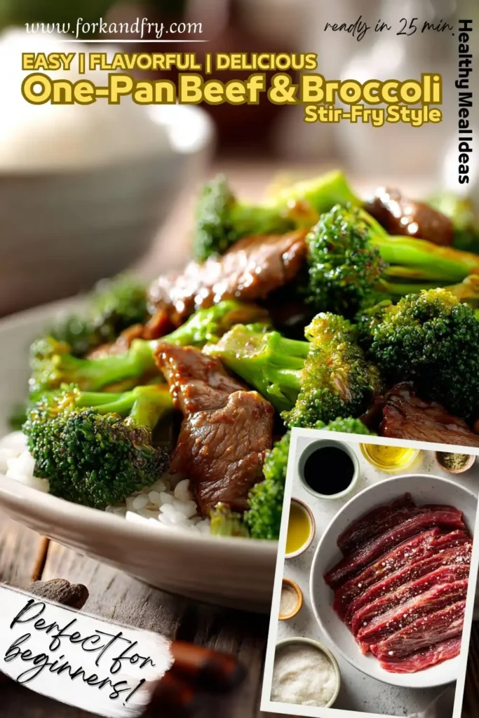 One-pan Chinese stir-fry with tender beef and green broccoli
