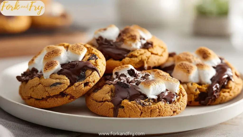 Melt-in-Your-Mouth Pumpkin S’mores Cookies