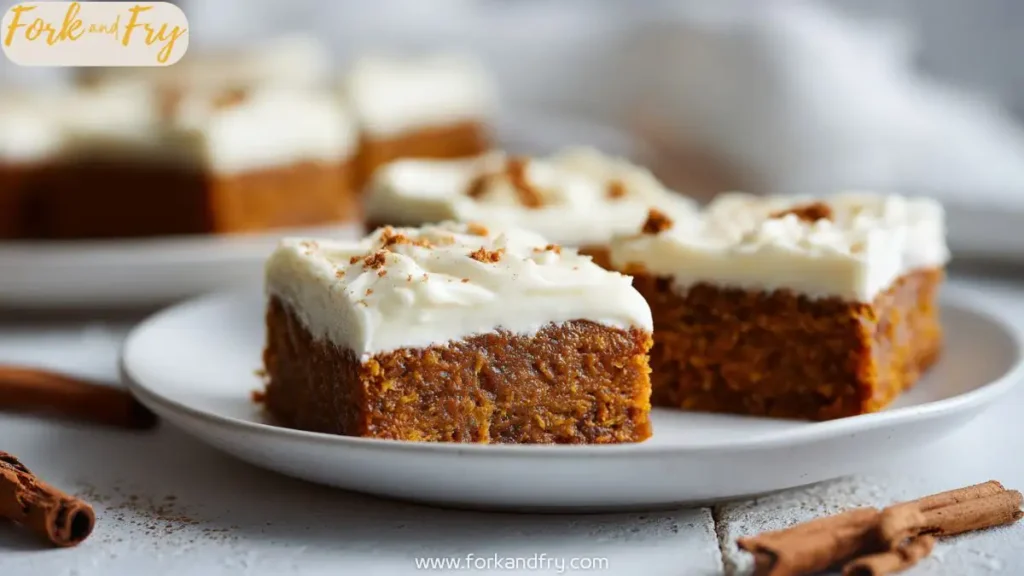 Easy Sheet Pan Pumpkin Bars with Frosting