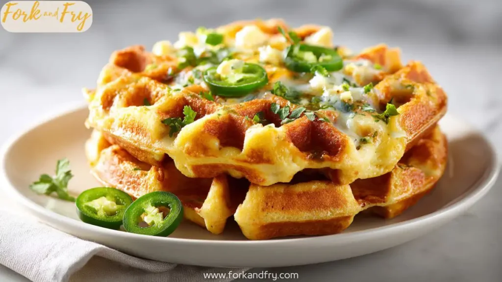 Cornbread Waffles with Cheddar and Jalapeños