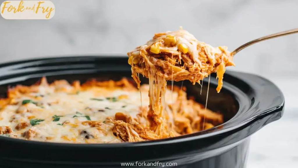 Weeknight dinner made easy with this cheesy crockpot meal!