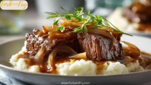 Savory Slow Cooker Roast with Onion Gravy