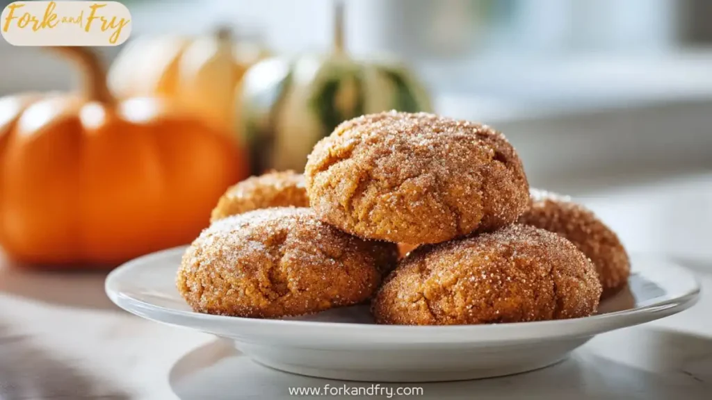 Chewy cookies made with pumpkin puree and maple syrup