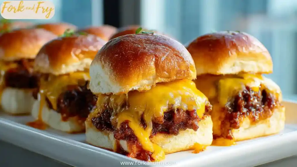 Baked pizza sliders with mozzarella and marinara