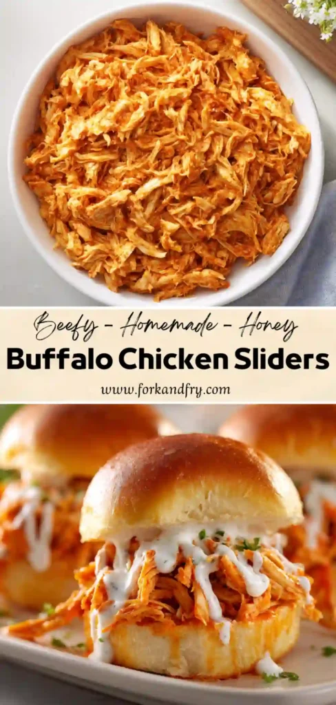 Easy buffalo chicken sliders fresh from the oven